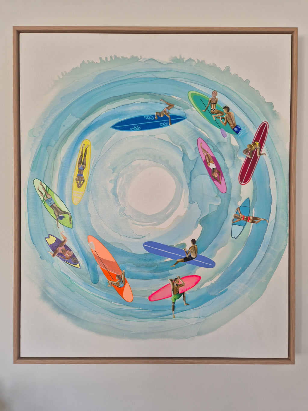 'The Paddle Out' Original Acrylic on Canvas