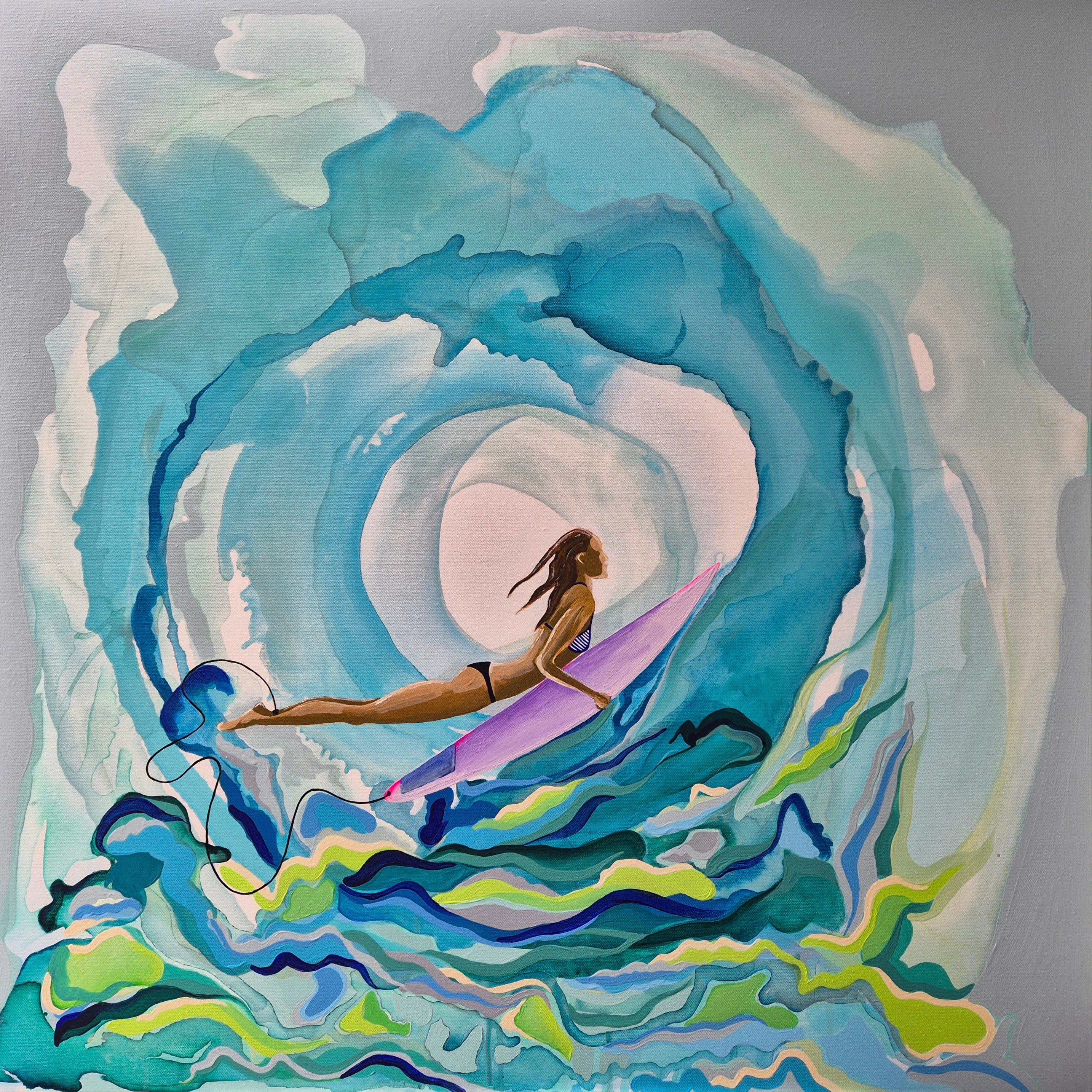 'Blue Of Her Own' Original Acrylic on Canvas