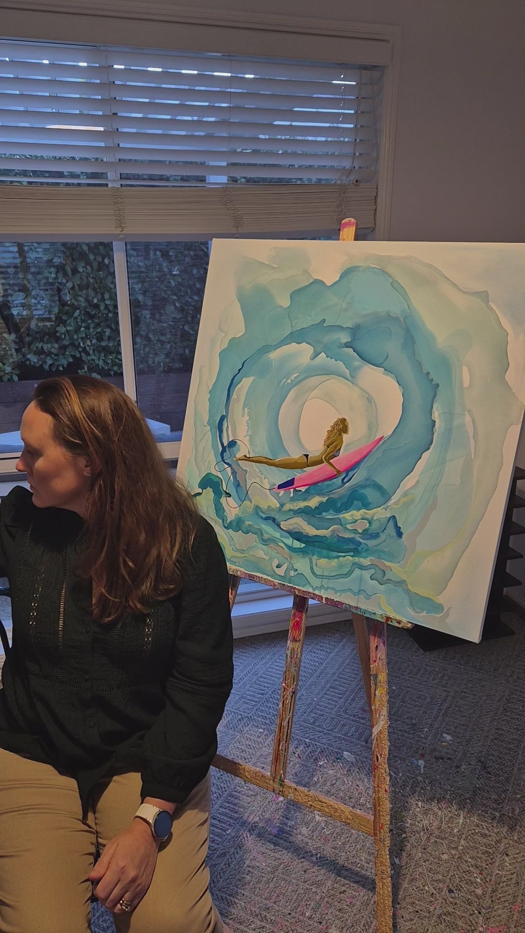 'Blue Of Her Own' Original Acrylic on Canvas